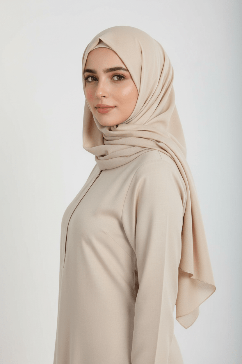 Georgette Hijab - Cream