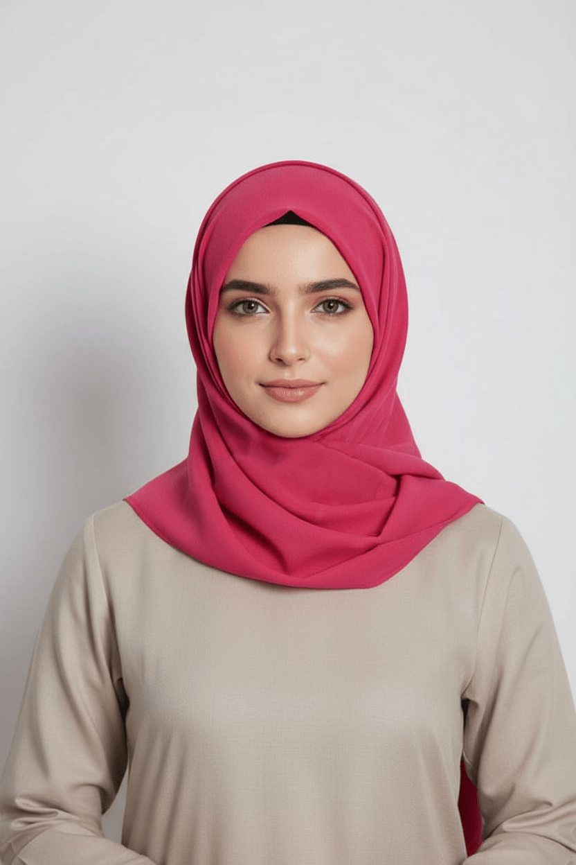 Georgette Hijab - Hot Pink