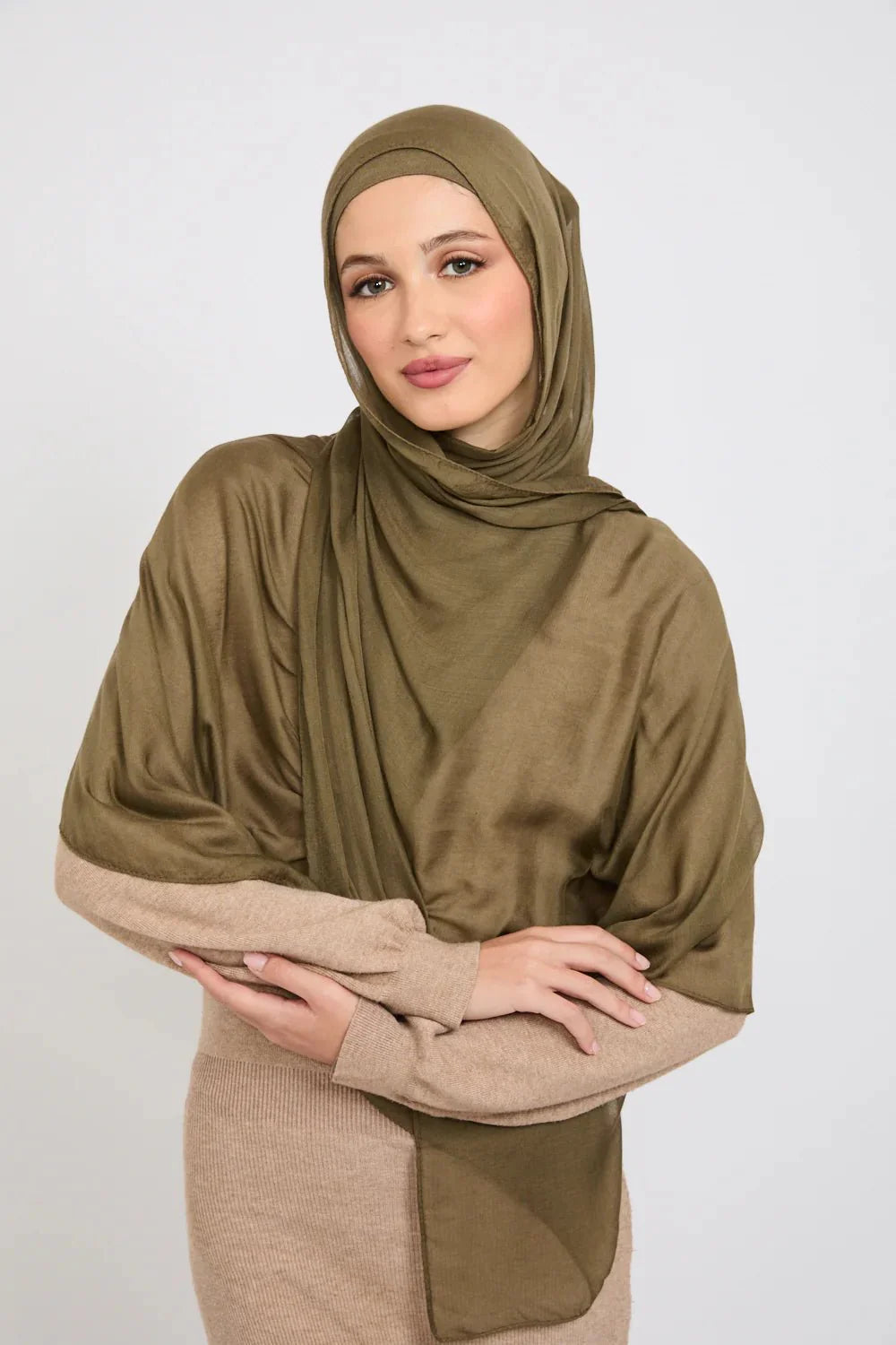 Modal Hijab - Smokey Olive
