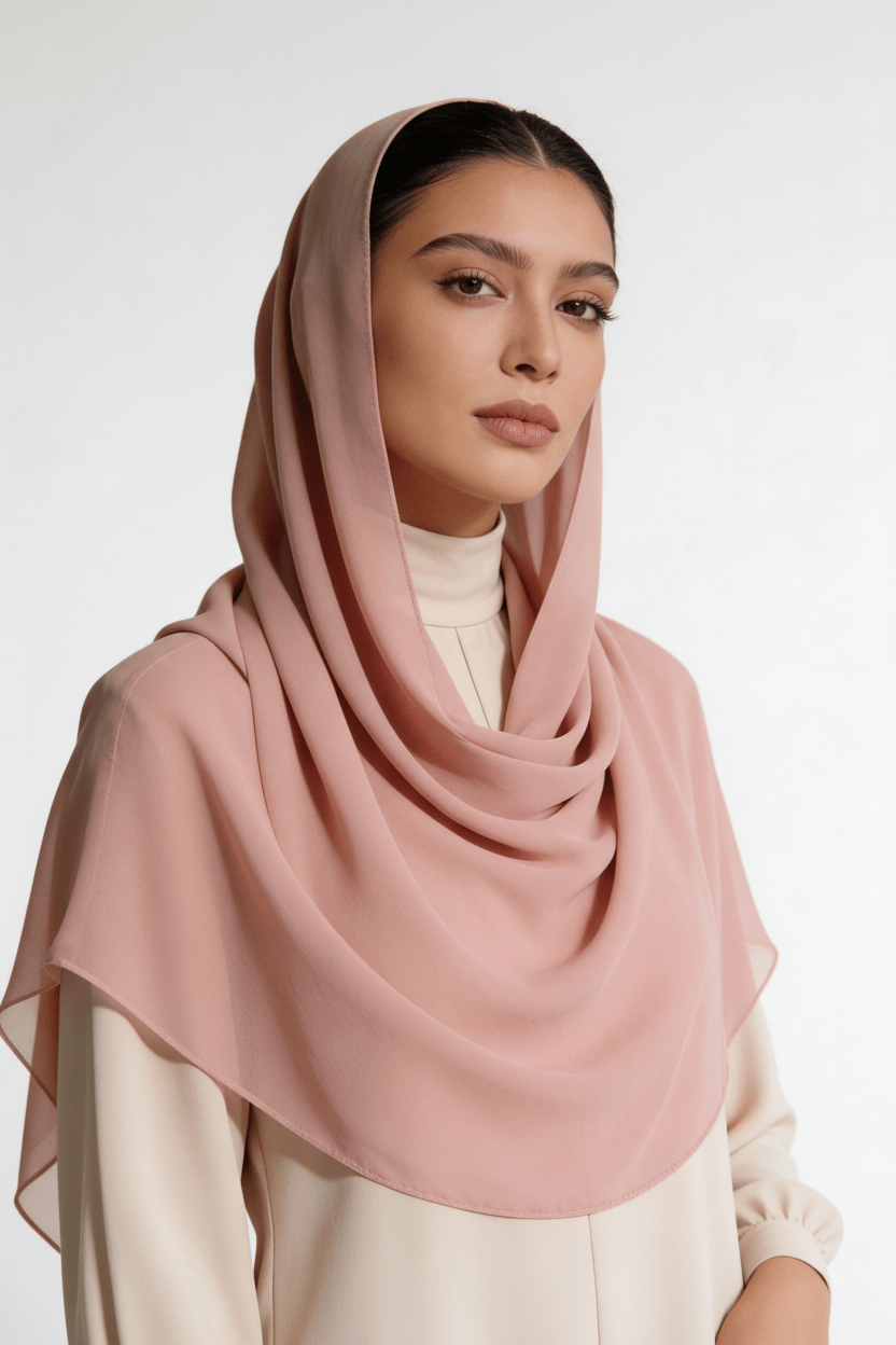 Georgette Hijab - Rose