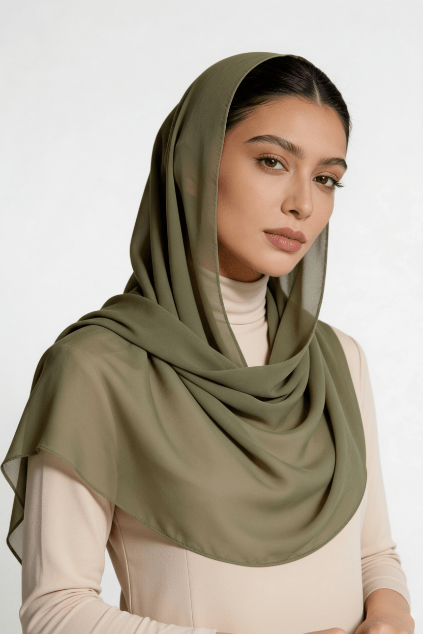 Georgette Hijab - Sage