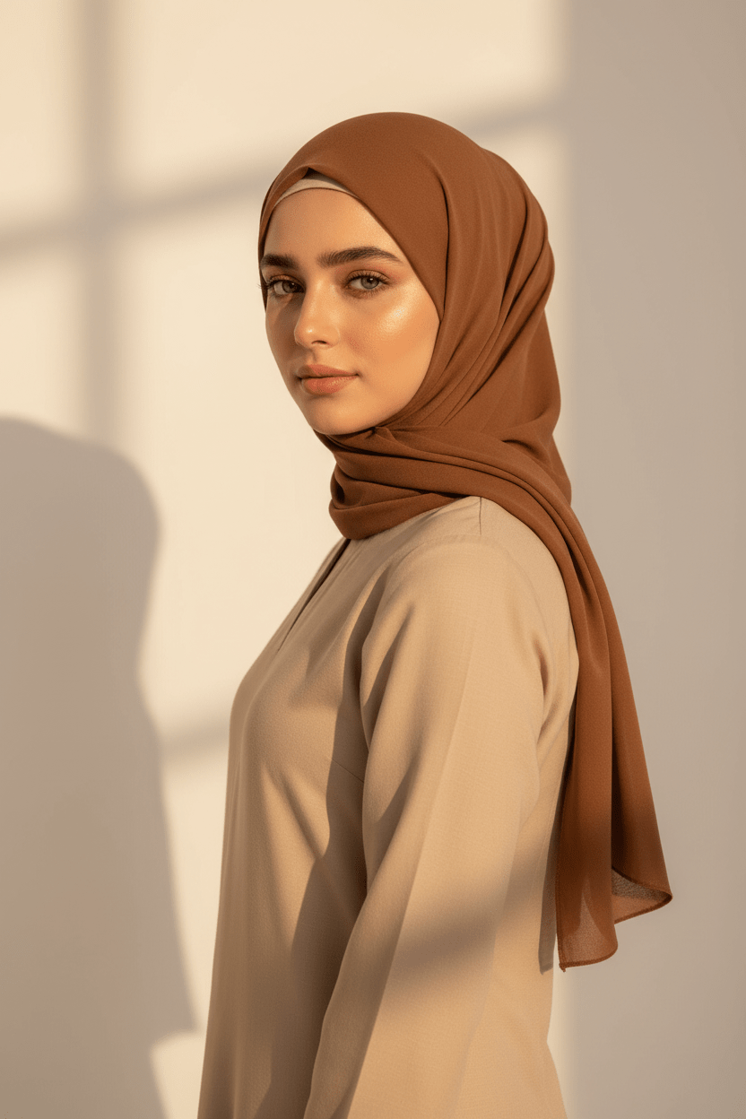Georgette Hijab - Toffee