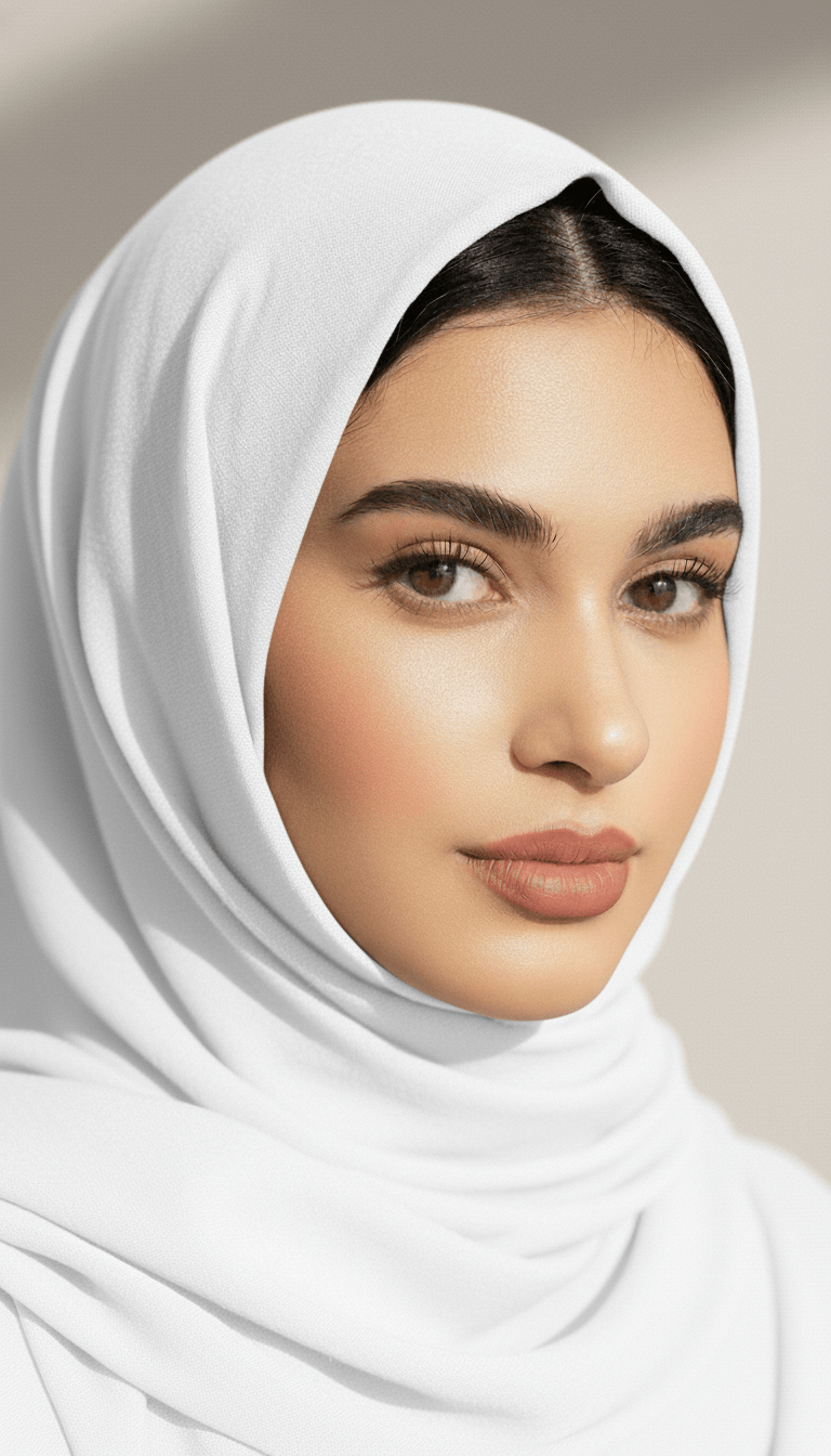 Turkish Lawn Hijab - White