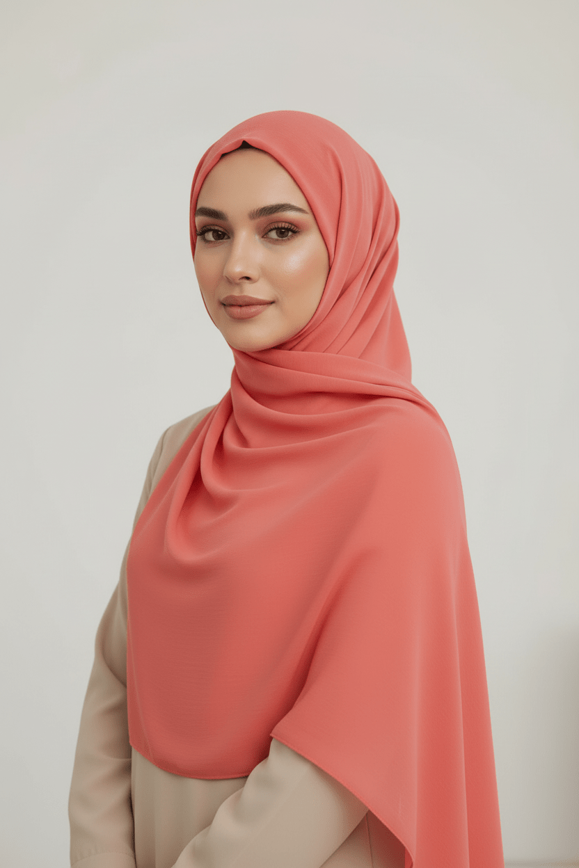 Georgette Hijab - Flamingo