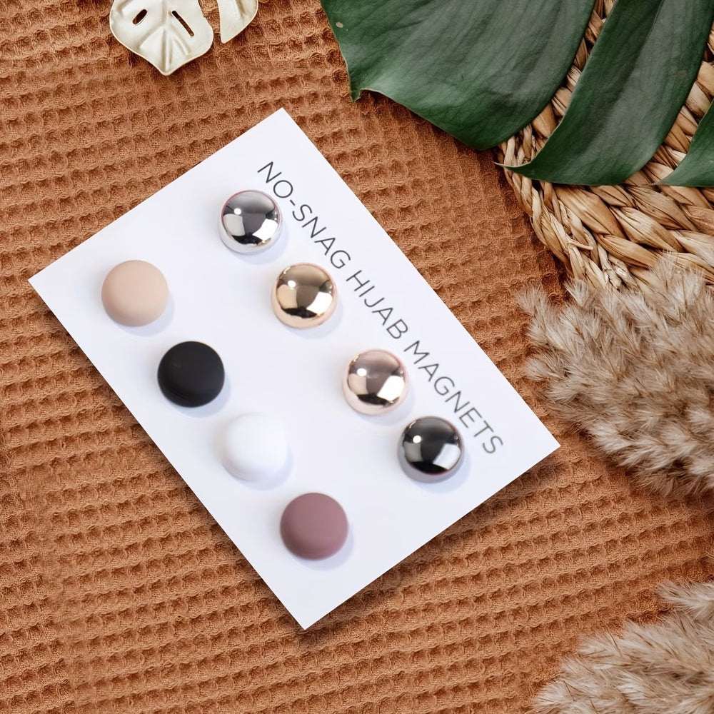 8 Pairs Magnetic Hijab Pins (Round)