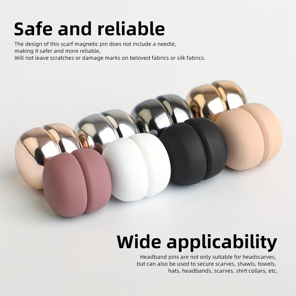 8 Pairs Magnetic Hijab Pins (Round)