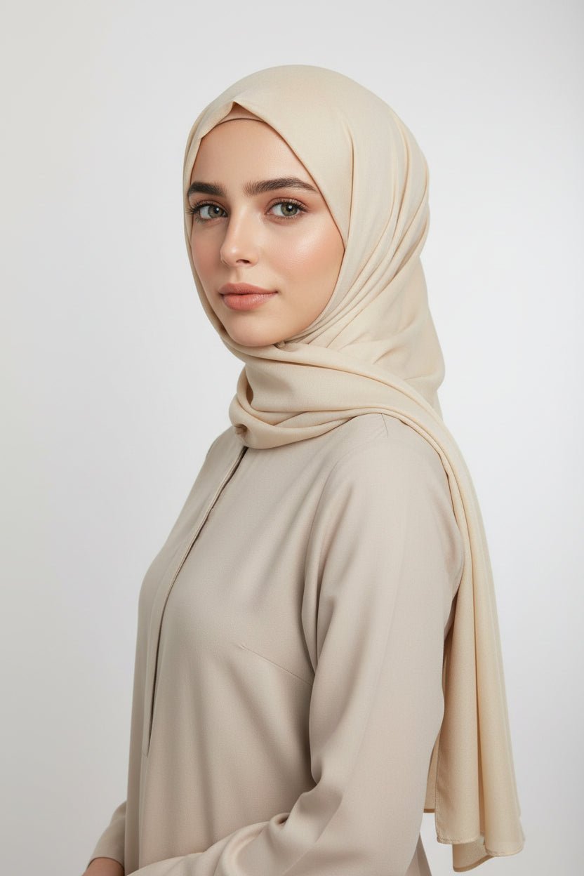 Georgette Hijab - Ivory