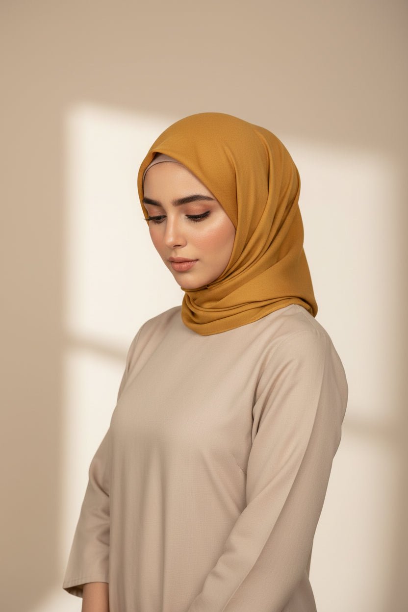 Georgette XL Hijab - Mustard
